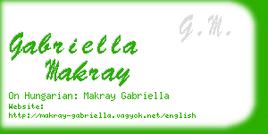 gabriella makray business card